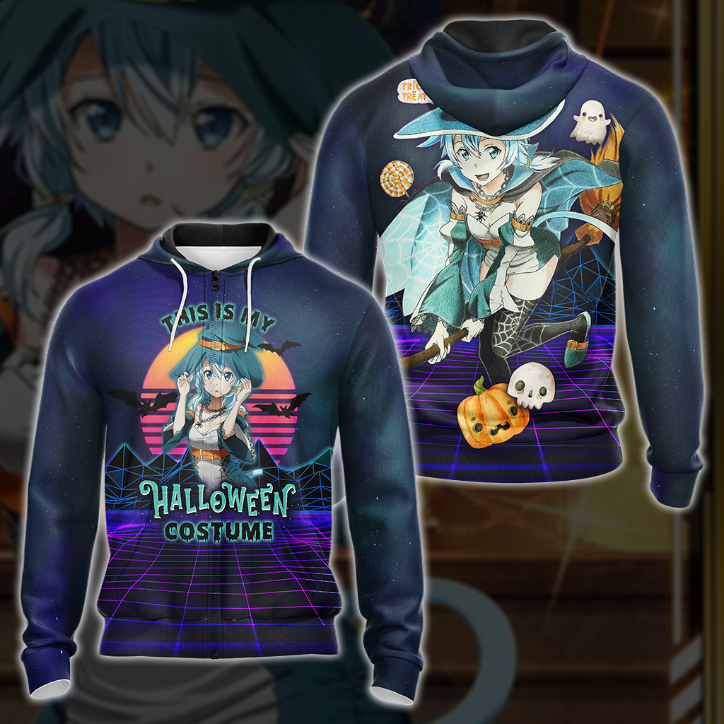 This is my Halloween Costume Sinon Sword Art Online All Over Print T-shirt Zip Hoodie Pullover Hoodie