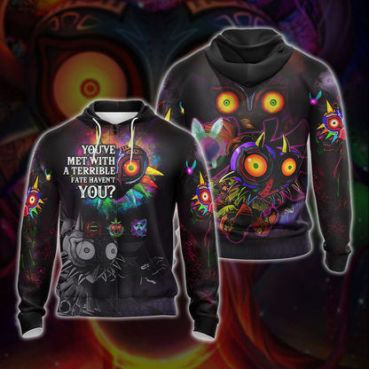 The Legend Of Zelda Majora's Mask You've Met WIth A Terrible Fate Unisex 3D T-shirt Zip Hoodie Pullover Hoodie