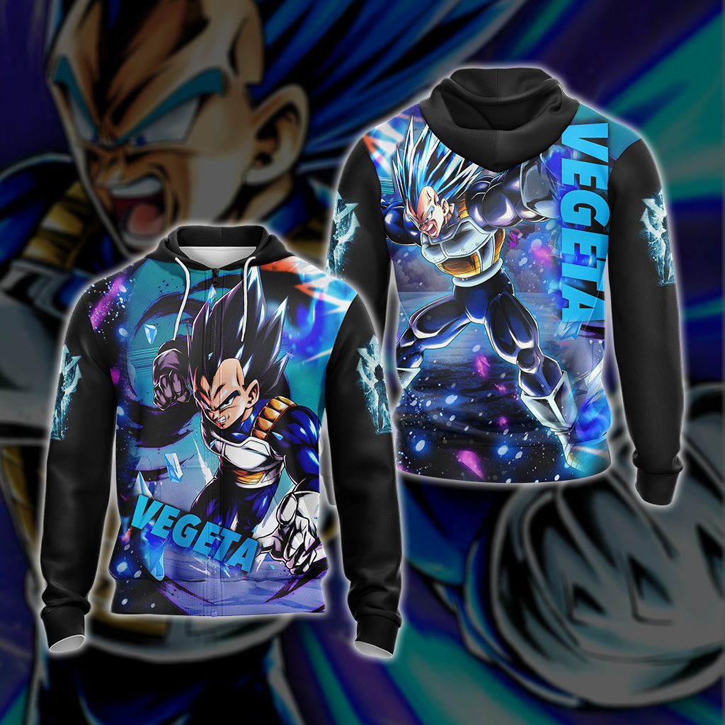 Dragon Ball Vegeta All Over Print T-shirt Zip Hoodie Pullover Hoodie