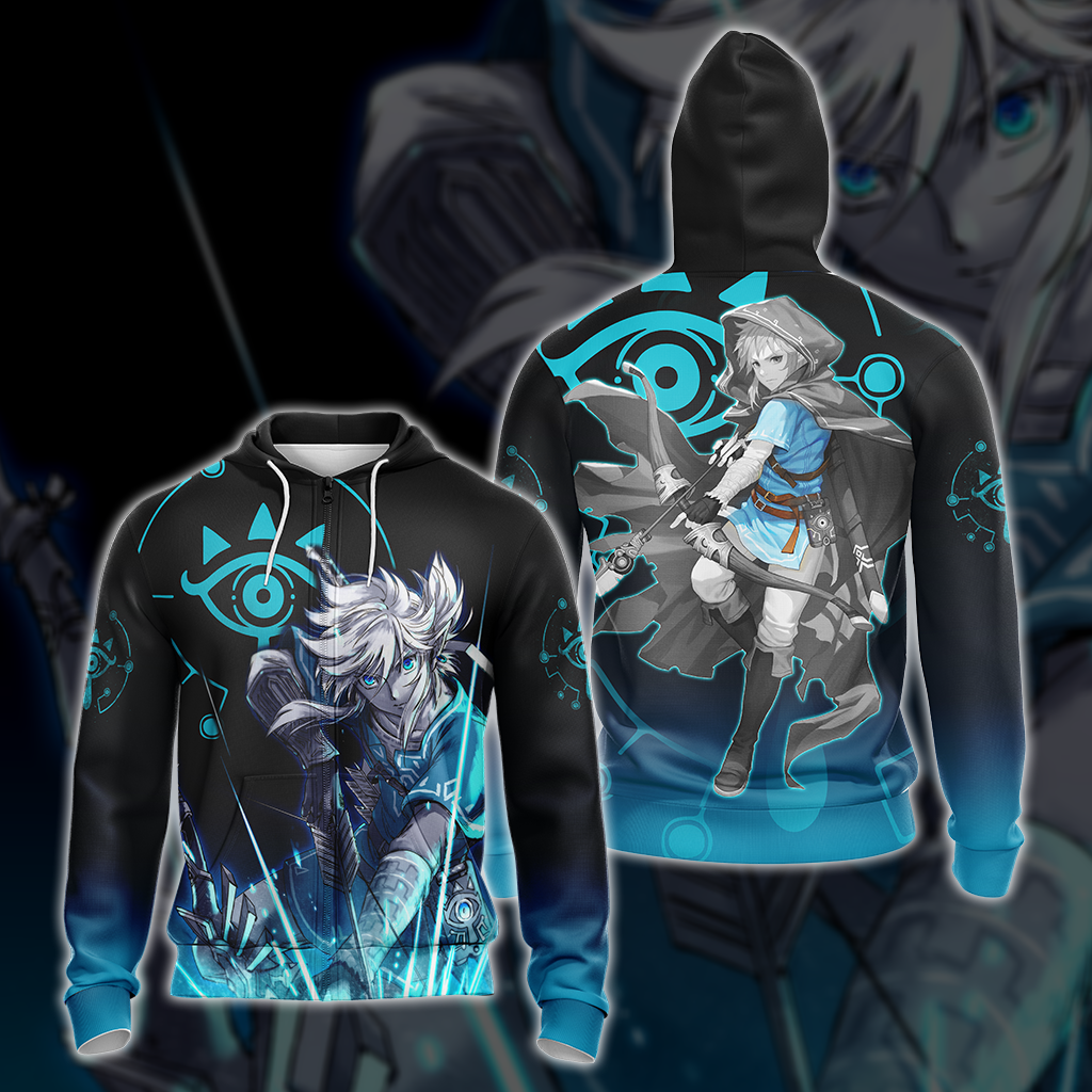 Link The Legend of Zelda All Over Print T-shirt Zip Hoodie Pullover Hoodie