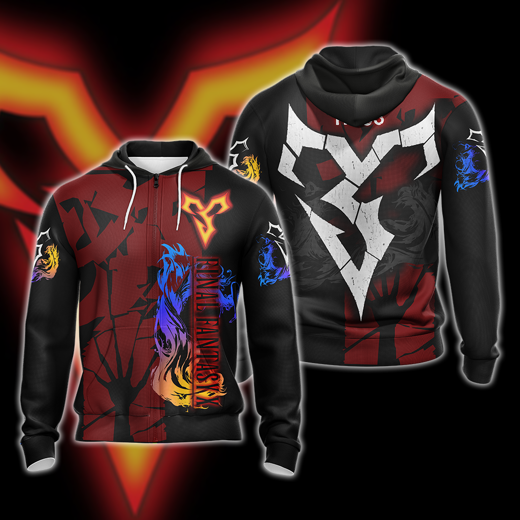 Final Fantasy X Tidus Symbol Unisex 3D T-shirt Zip Hoodie Pullover Hoodie