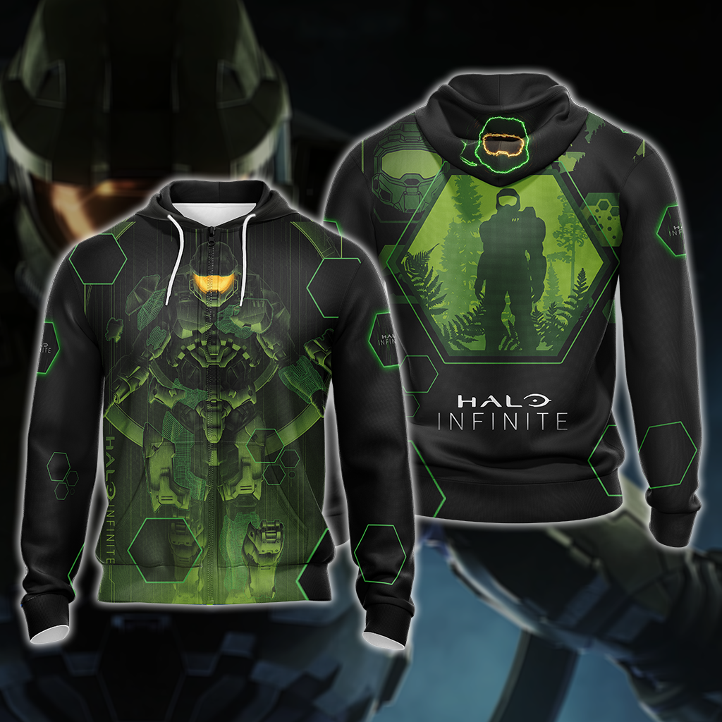Halo Infinite Unisex 3D T-shirt Zip Hoodie Pullover Hoodie