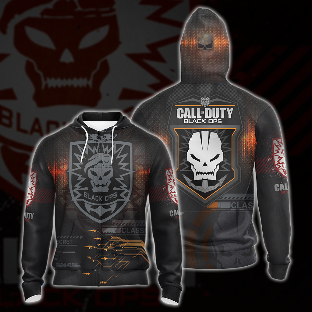 Call of Duty: Black Ops All Over Print T-shirt Tank Top Zip Hoodie Pullover Hoodie Hawaiian Shirt